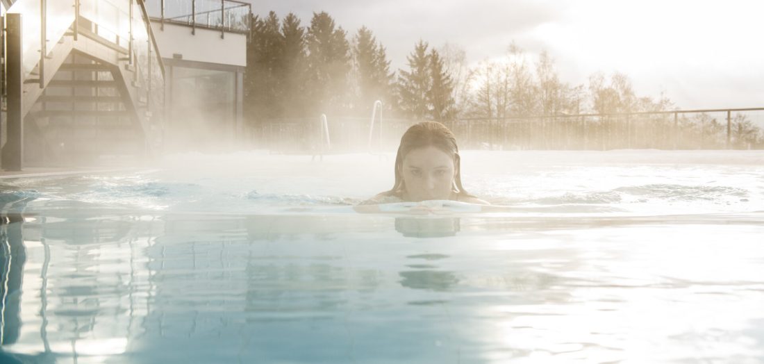Außenpool im Sonnenhof im bayerischen Wald